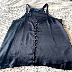 Anthropologie black semi-sheer cami